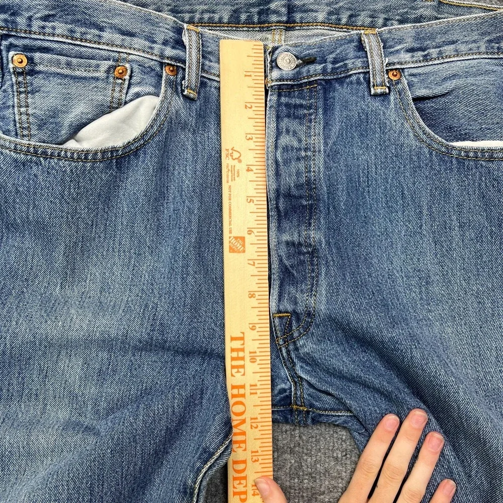 Levi's 501 Original Jeans Men's Denim Pockets Mid Rise Classic Straight‎ - 36x30